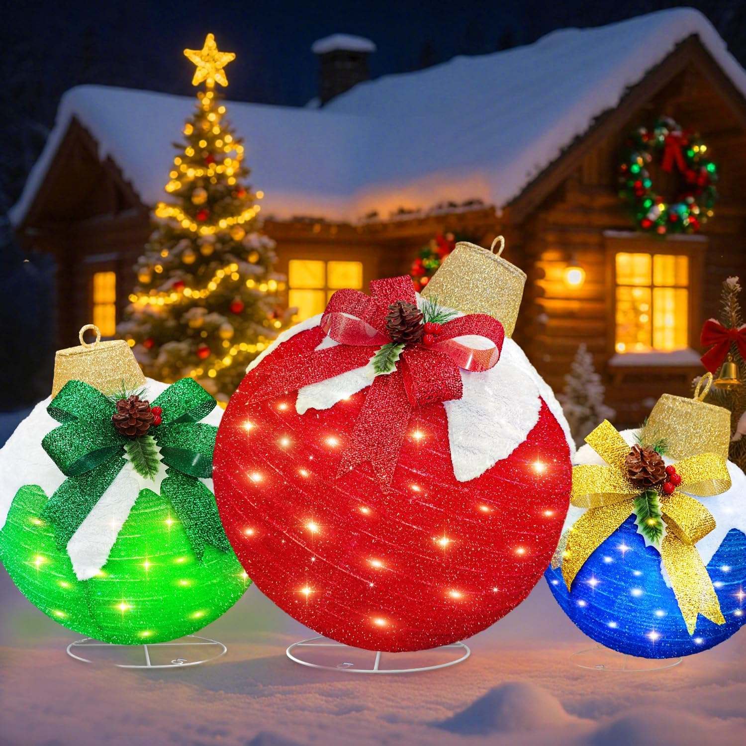 Lighted Ornament Balls Lighted Ornament Balls