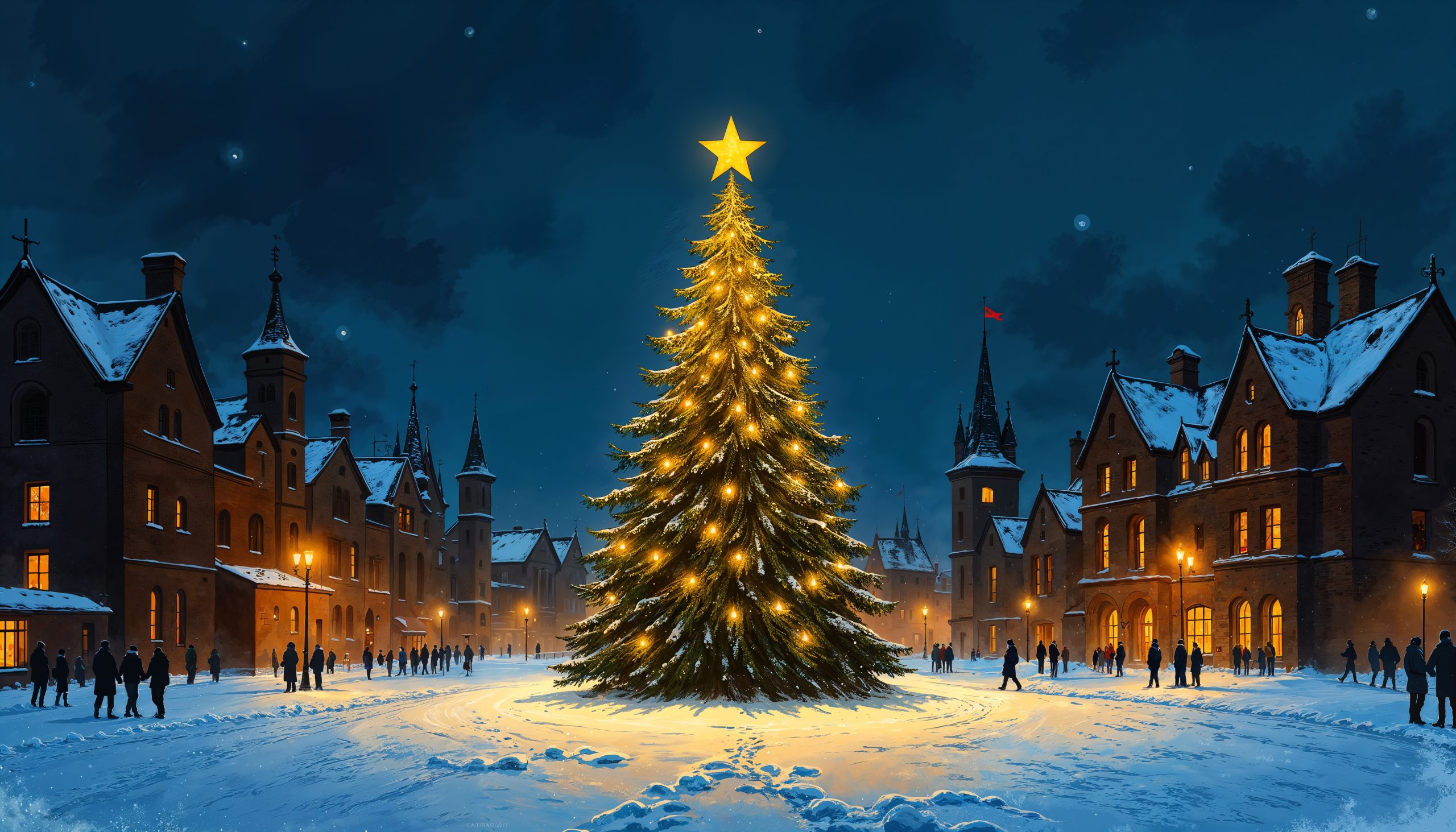 Village Christmas Tree