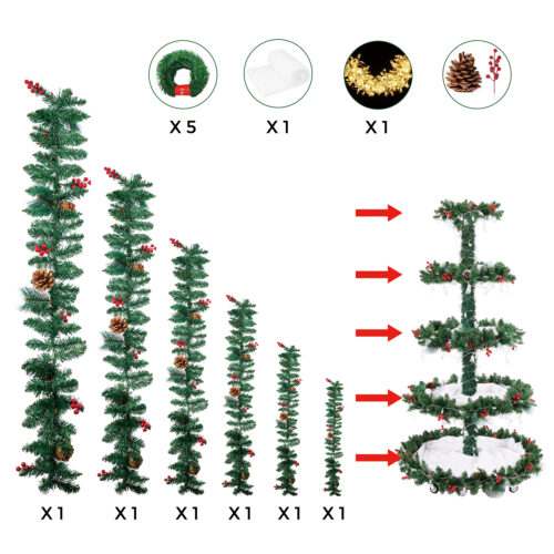 Pre-Lit Artificial Garland Kits