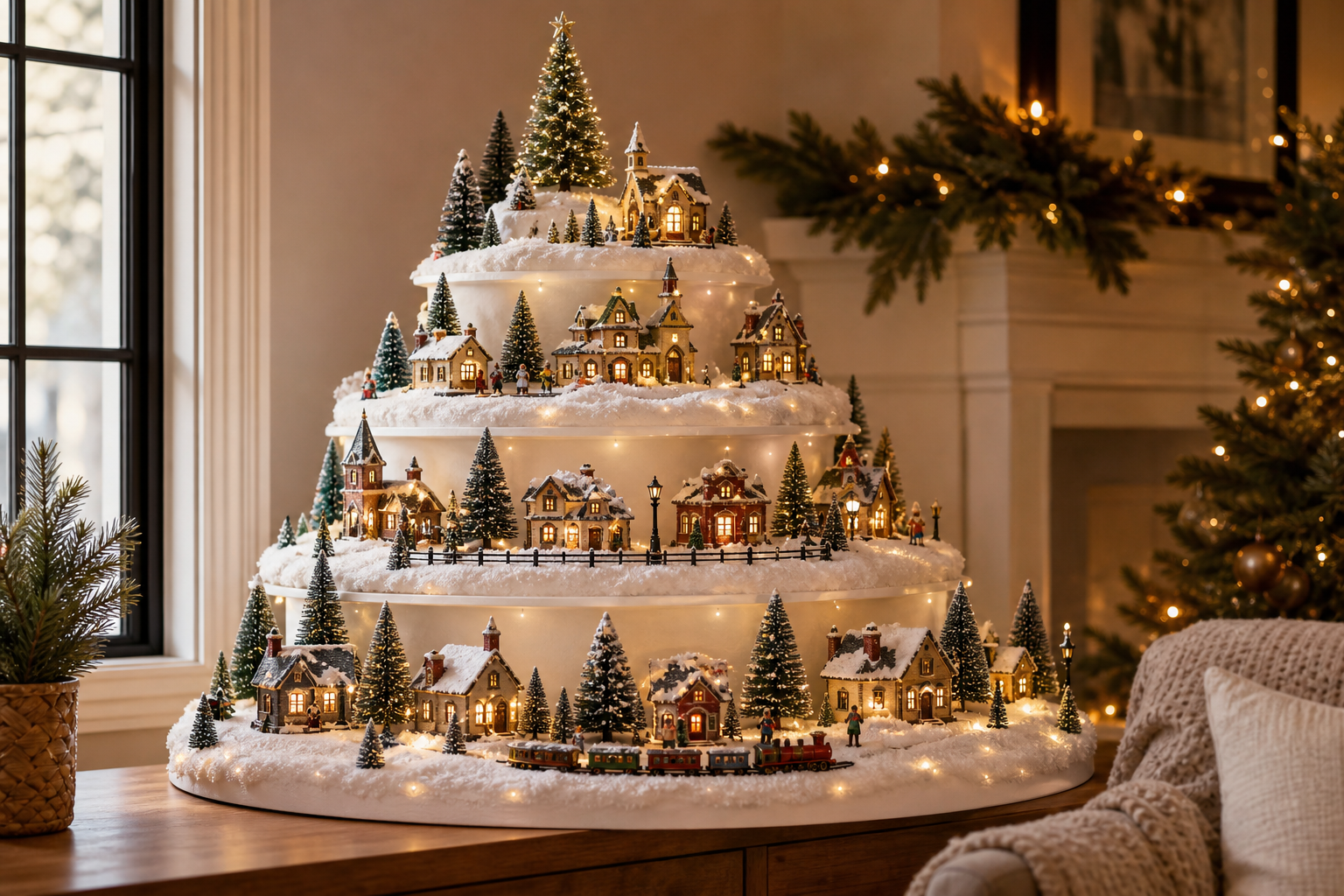 christmas village display stands