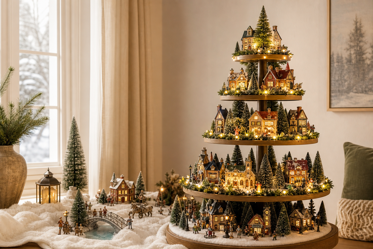 christmas village layout ideas