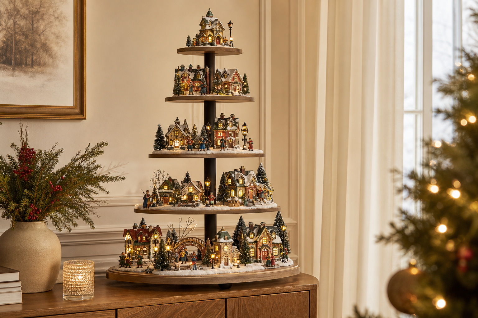 diy christmas village display ideas