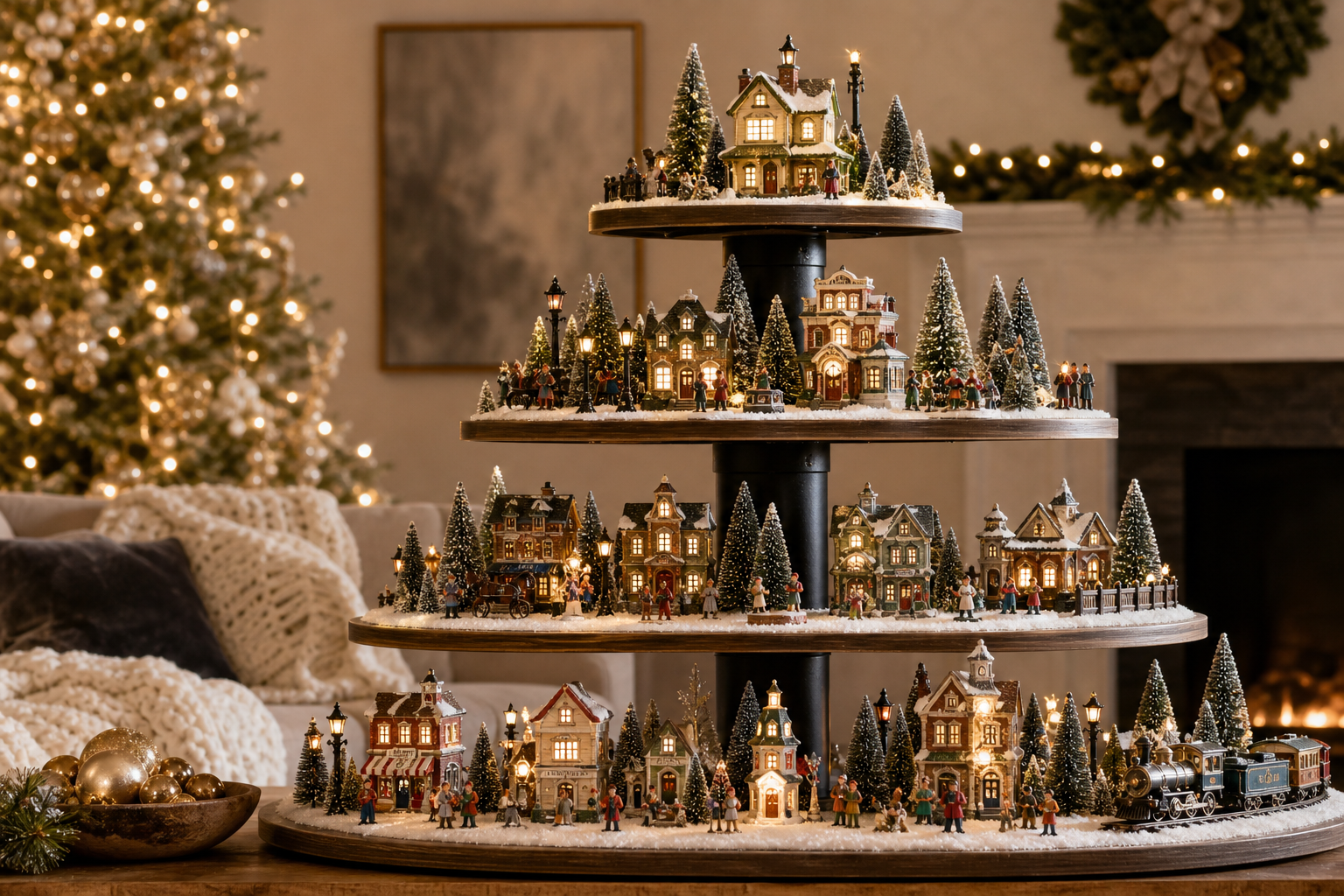 christmas village display featured image