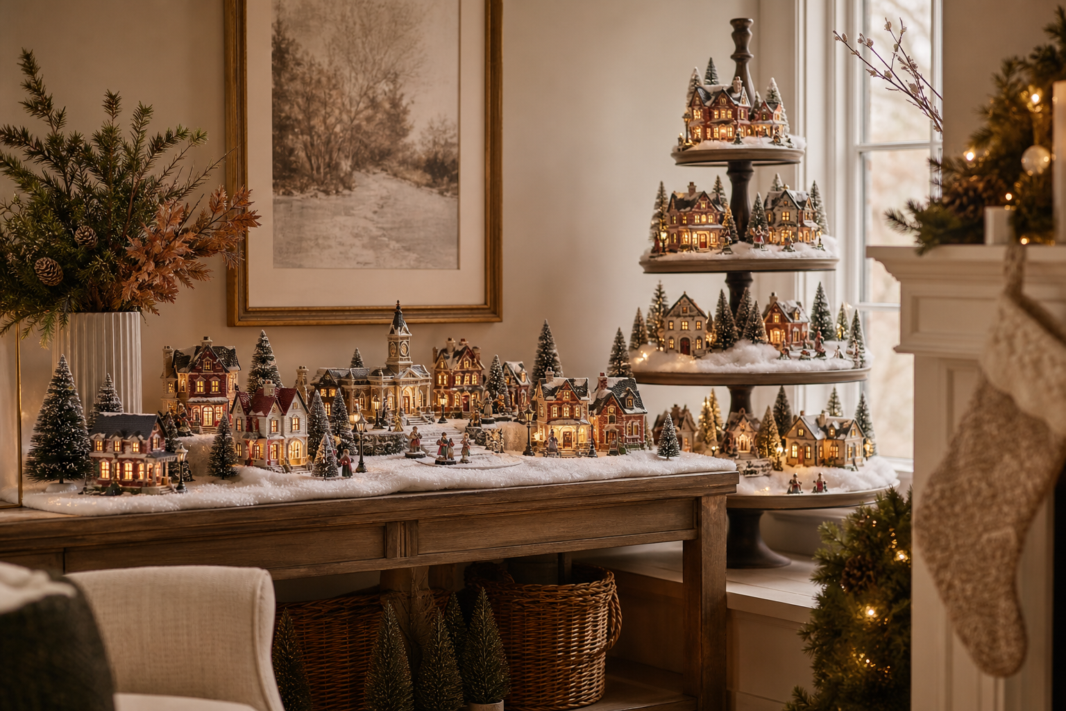 christmas village display ideas featured image