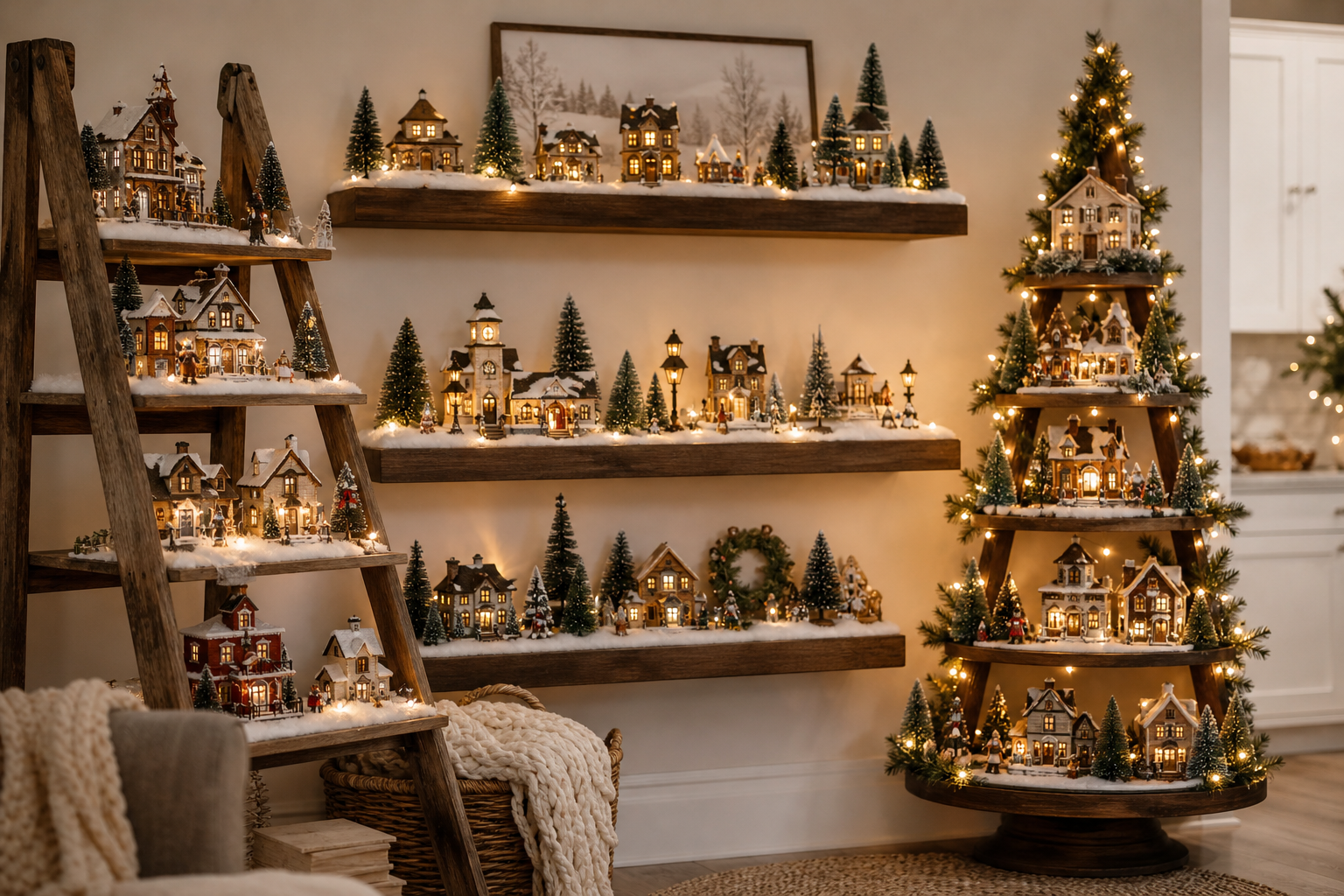 christmas village shelf featured image