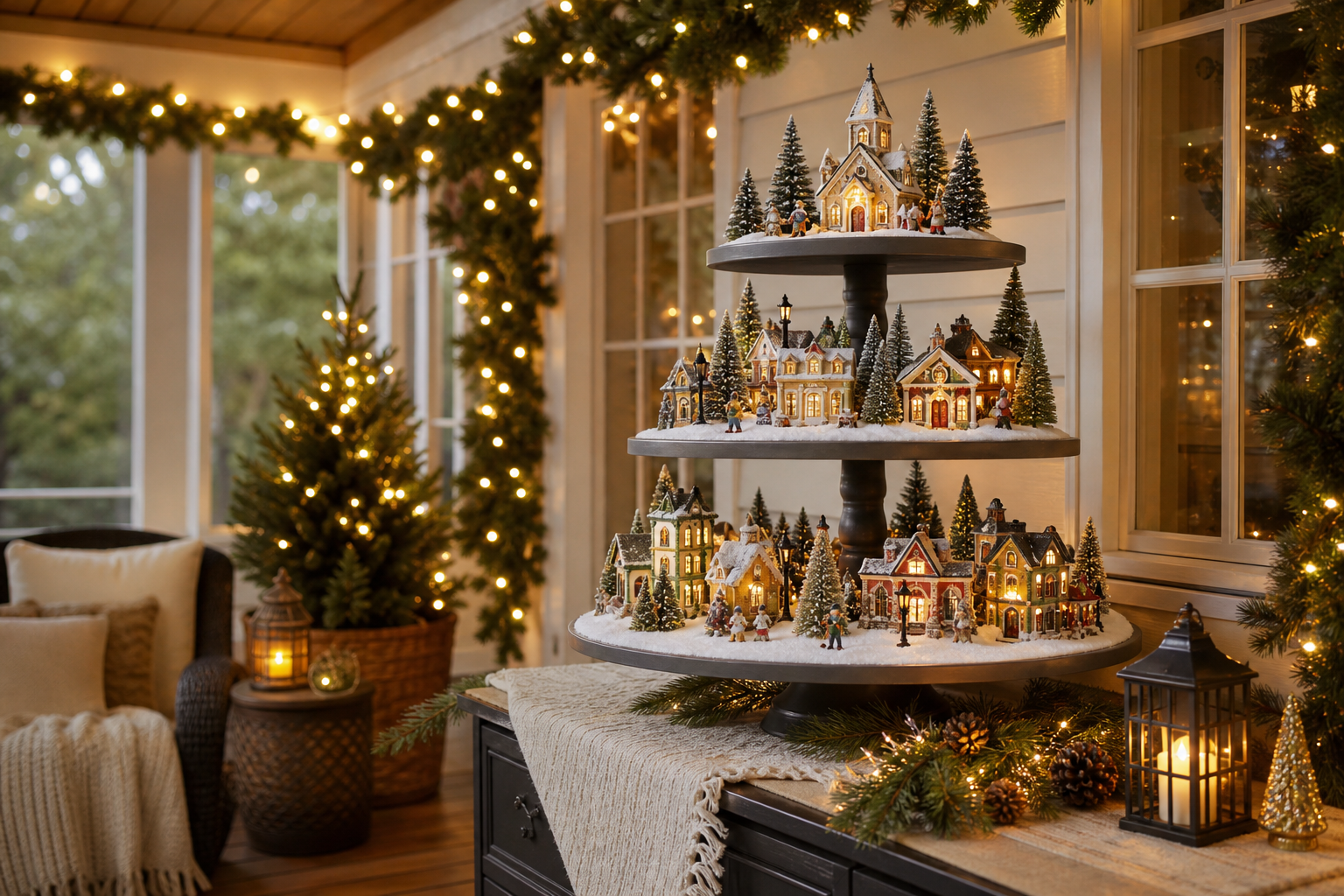 outdoor christmas village display featured image